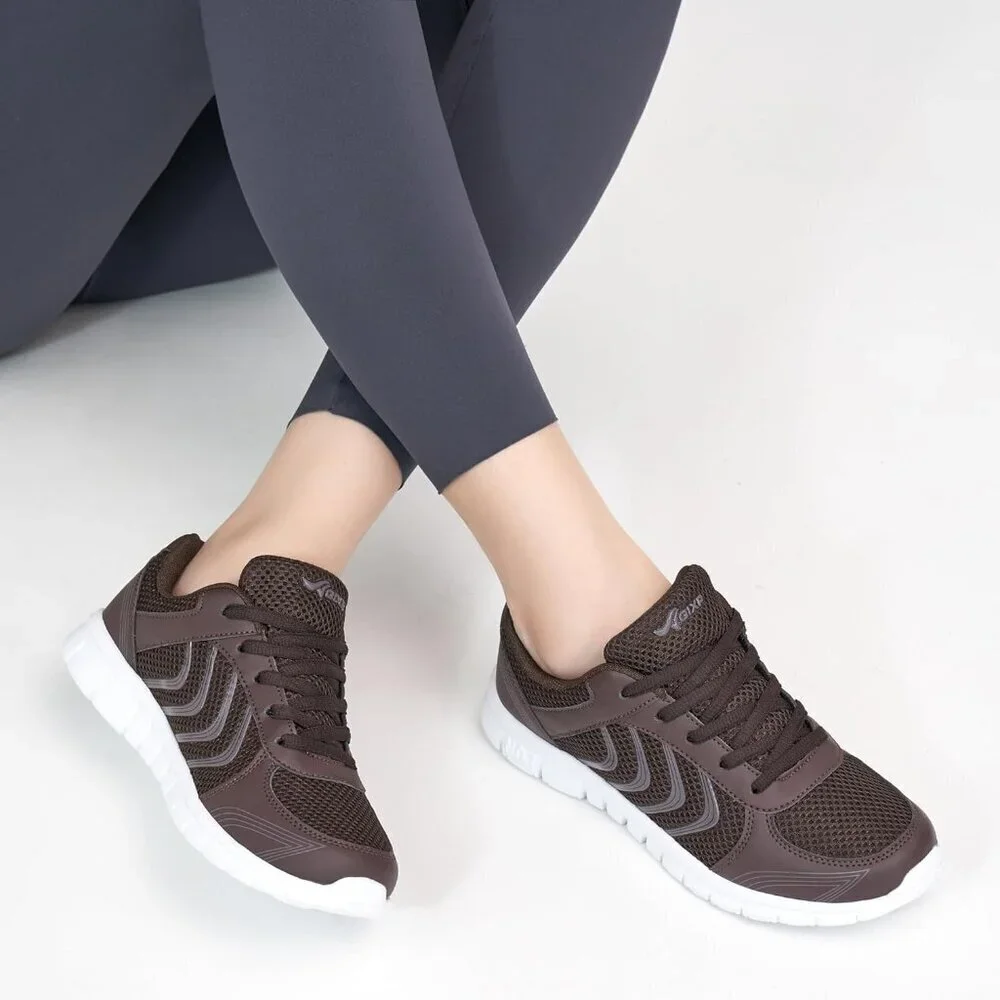 Women Running Shoes Slip On Walking Non Slip Comfortable Fashion Tennis Coffee